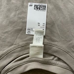 H&M Light Gray Basic T-Shirt